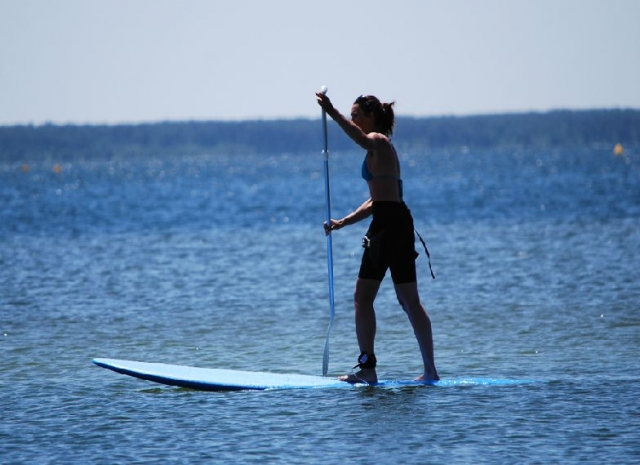  Discovery of paddle surfing Cazaux 